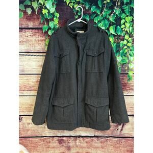 Old Navy Carhartt Style Chore Barn Jacket Full Zip Grey Coat Men's XXL 2XL